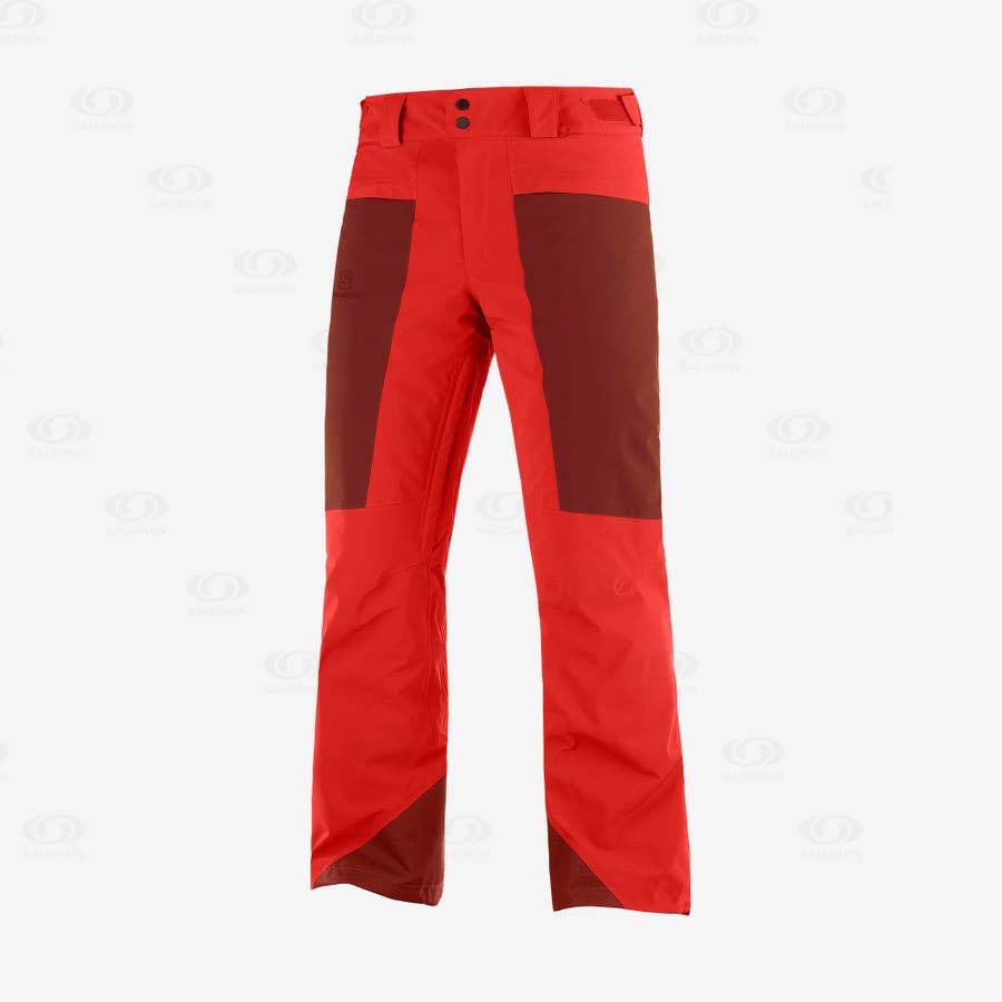 Red Men\'s Salomon BRILLIANT Ski Pants | USA-O1945