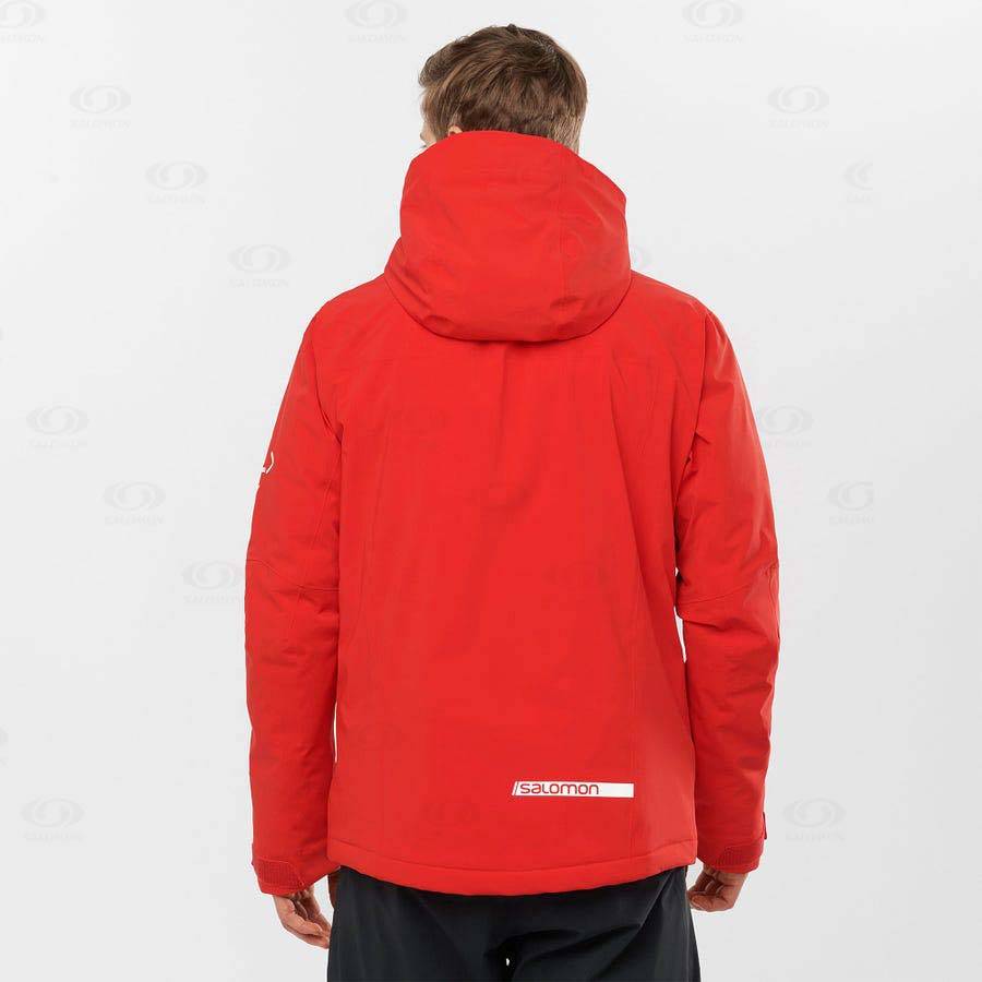 Red Men's Salomon HIGHLAND Insulated Jackets | USA-O1964