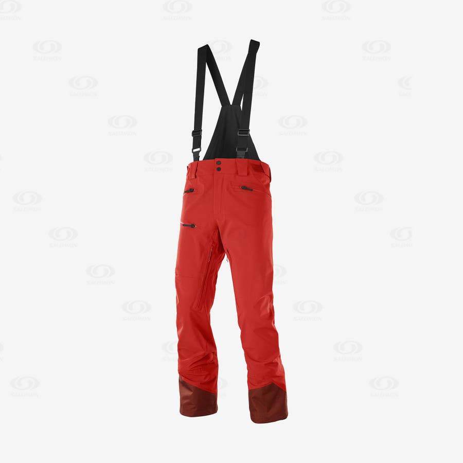 Red Men\'s Salomon OUTLAW 3L Ski Pants | USA-O1341