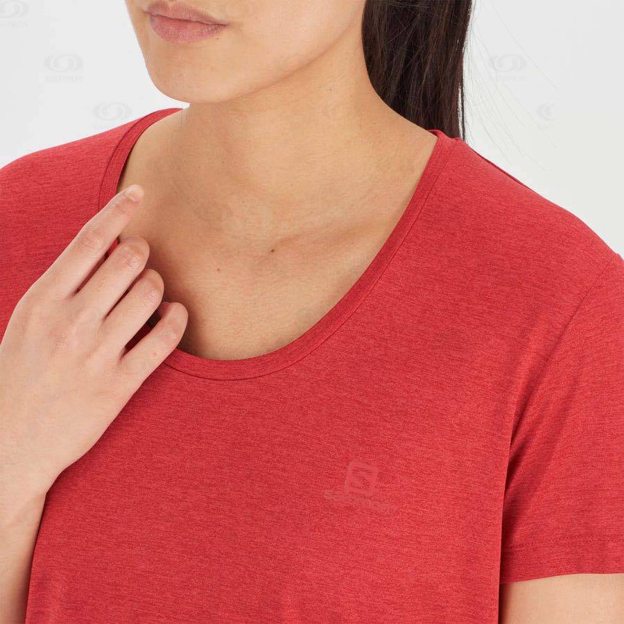 Red Women's Salomon AGILE T Shirts | USA-wL1277