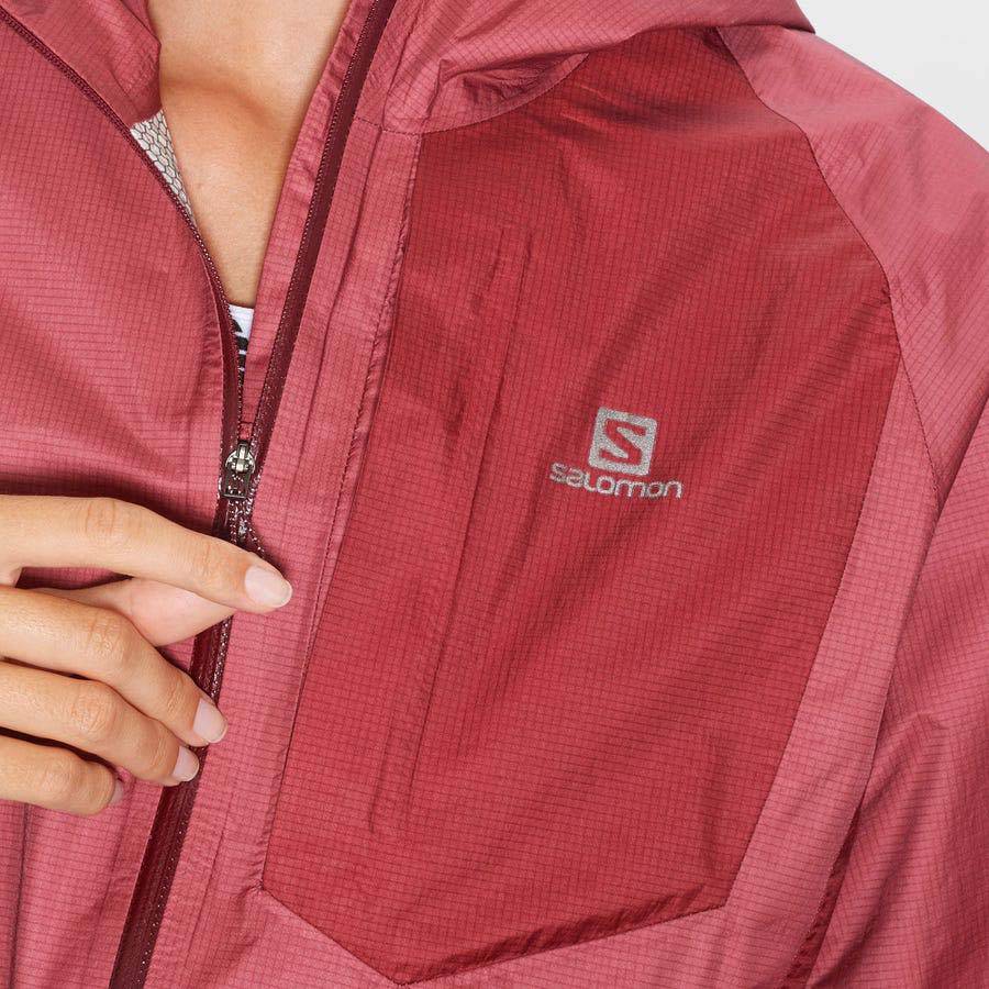 Red Women's Salomon BONATTI WATERPROOF Waterproof Jackets | USA-O1217