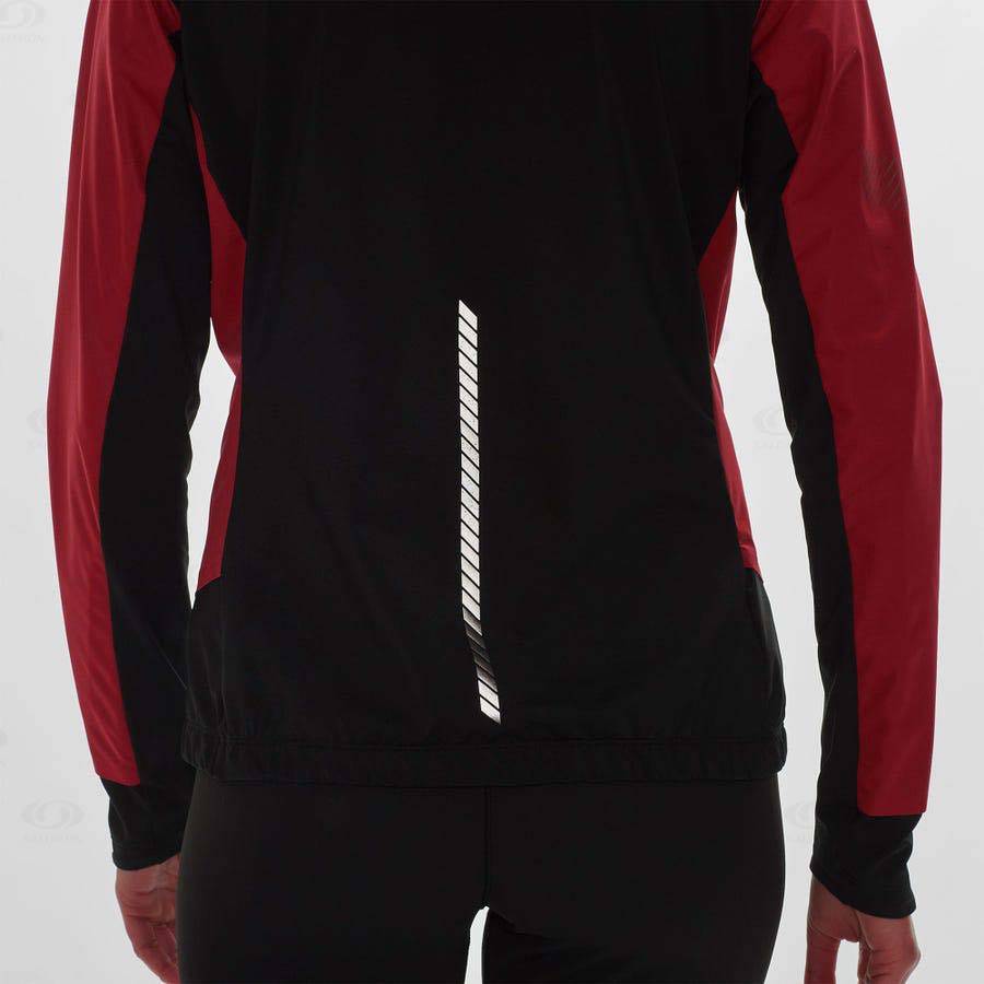 Red Women's Salomon LIGHT SHELL Softshell Jackets | USA-S2003