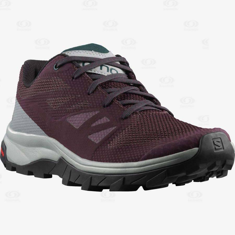 Red Women's Salomon OUTLINE Hiking Shoes | USA-O2134