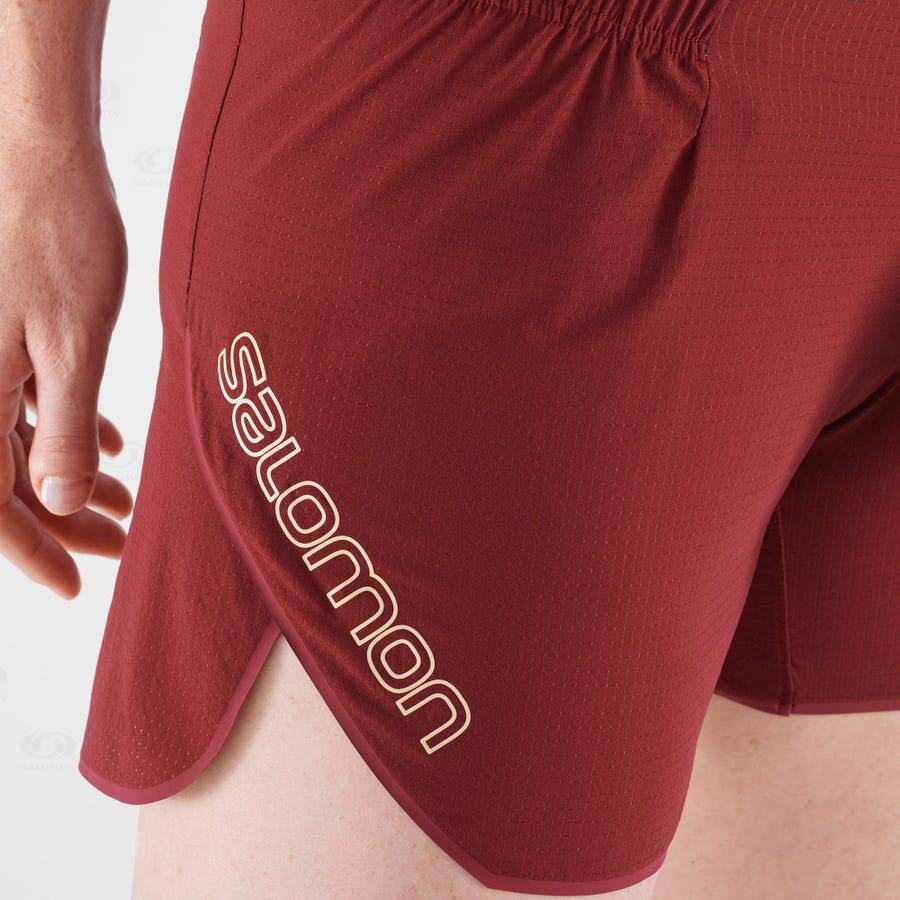 Red Women's Salomon SENSE AERO 5'' Shorts | USA-O2447