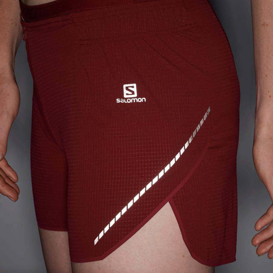 Red Women's Salomon SENSE AERO 5'' Shorts | USA-O2447