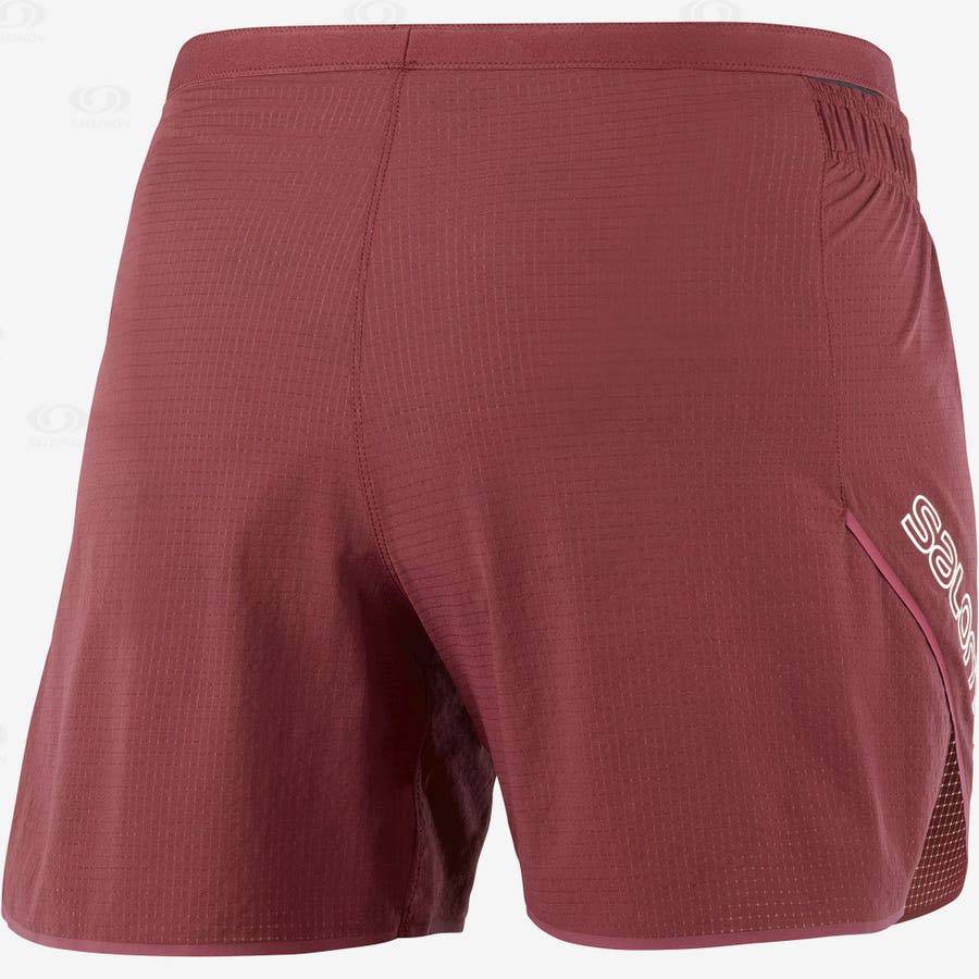 Red Women's Salomon SENSE AERO 5'' Shorts | USA-O2447