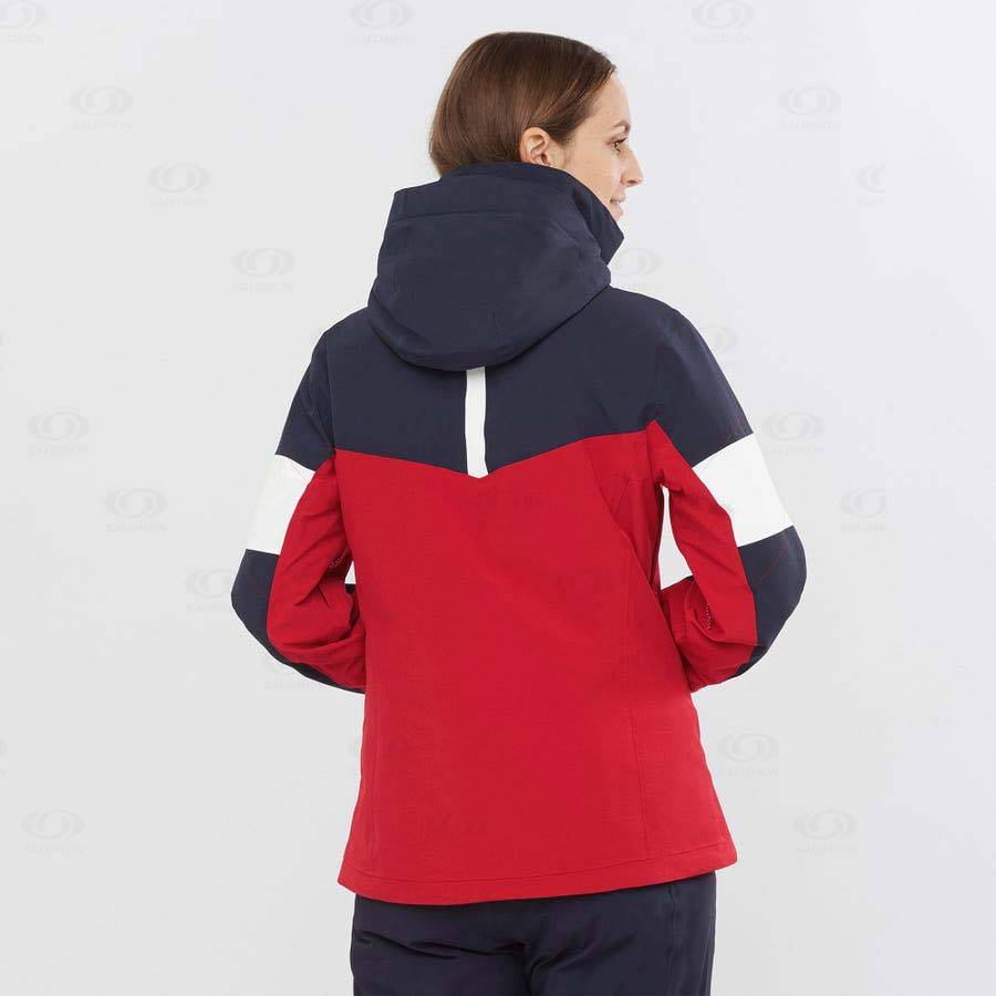 Red Women's Salomon SPEED Insulated Jackets | USA-O1558