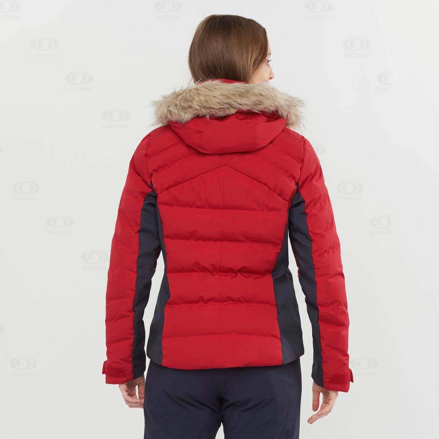 Red Women's Salomon STORMCOZY Ski Jackets | USA-M2280