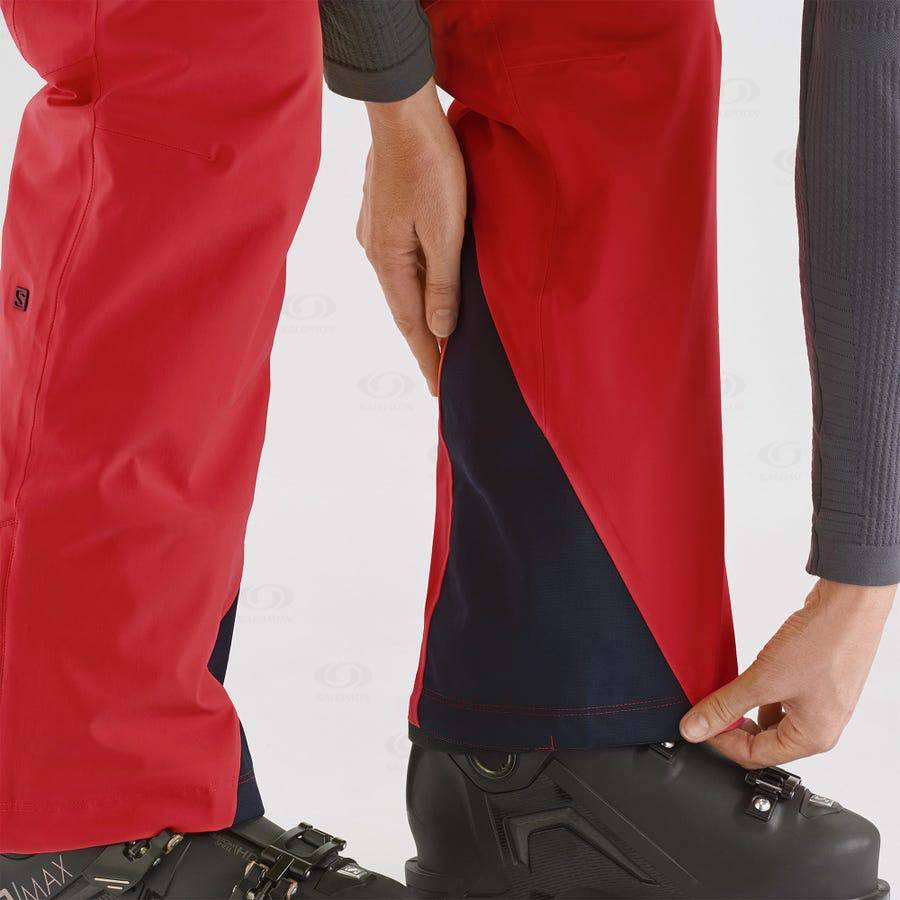 Red Women's Salomon THE BRILLIANT Ski Pants | USA-S1989