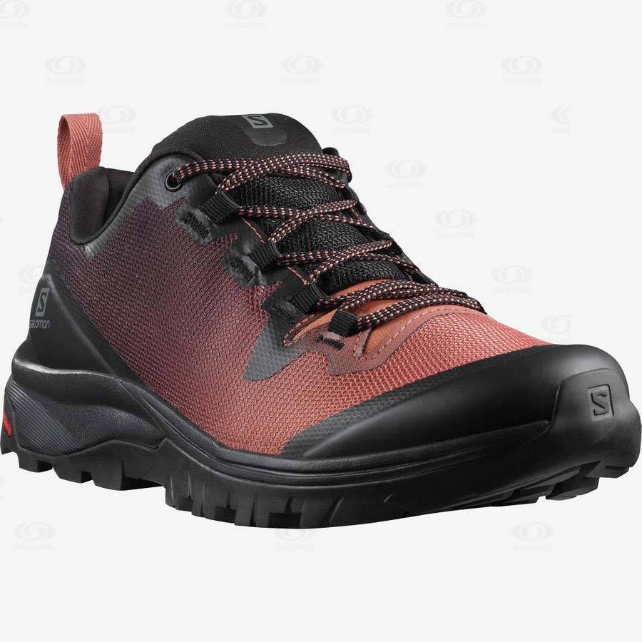 Red Women's Salomon VAYA Hiking Shoes | USA-L1018