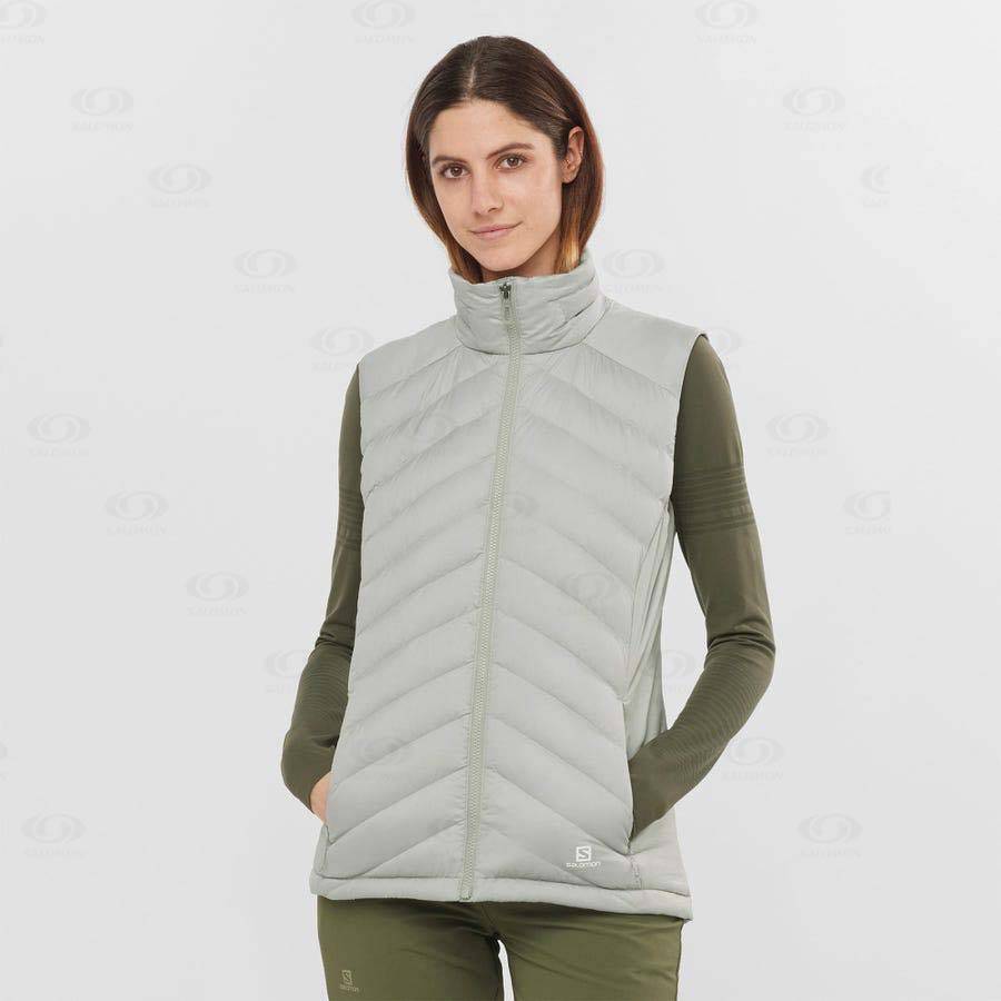 Silver Women's Salomon ESSENTIAL XWARM DOWN Ski Jackets | USA-L2334