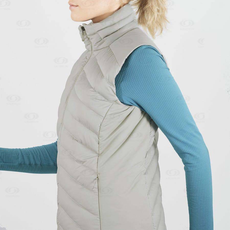 Silver Women's Salomon ESSENTIAL XWARM DOWN Ski Jackets | USA-L2334