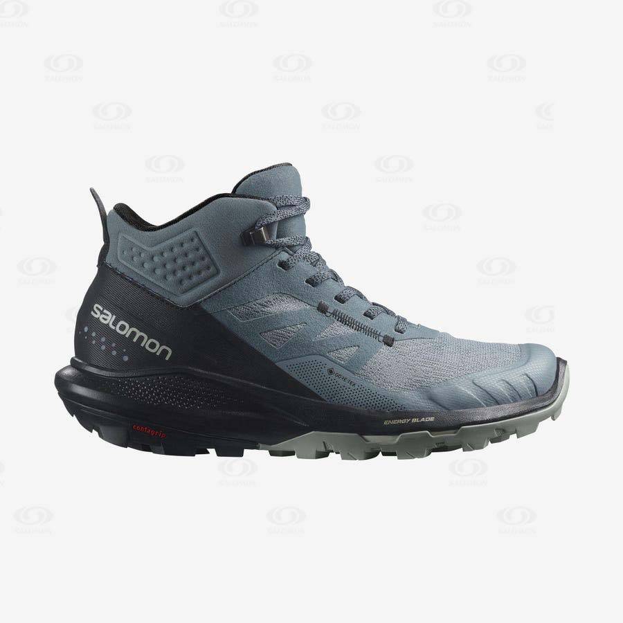 Silver Women\'s Salomon OUTPULSE MID GORE-TEX Waterproof Shoes | USA-M2196