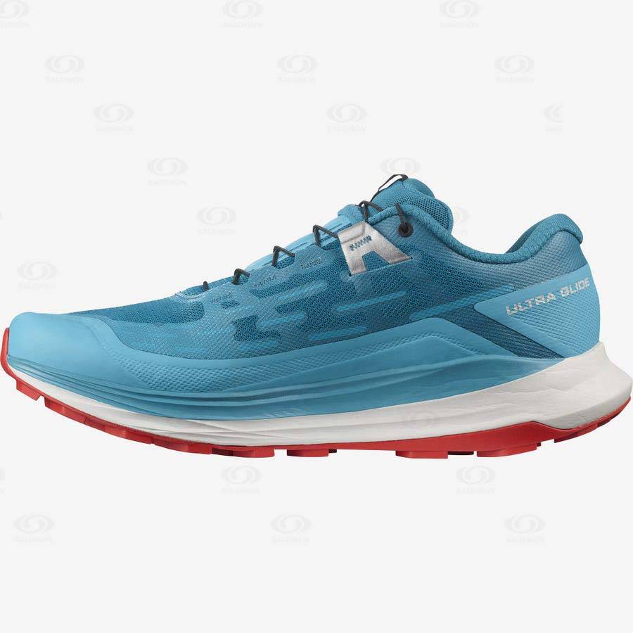 Turquoise Men's Salomon ULTRA GLIDE Trail Running Shoes | USA-A2053