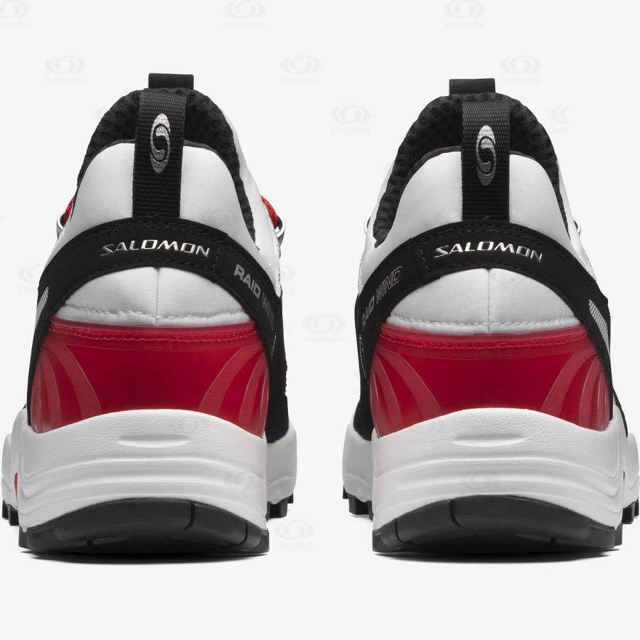 White / Black Women's Salomon RAID WIND Sneakers | USA-O2391