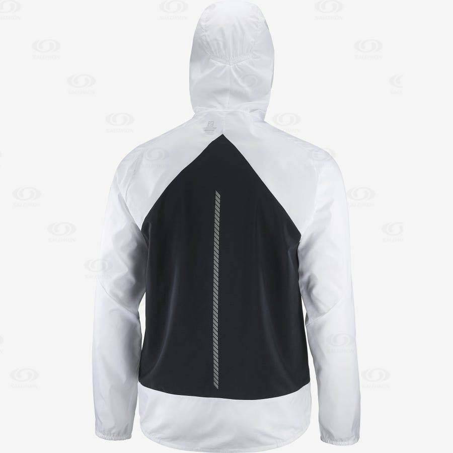 White Men's Salomon BONATTI CROSS WIND Windbreaker | USA-S2388