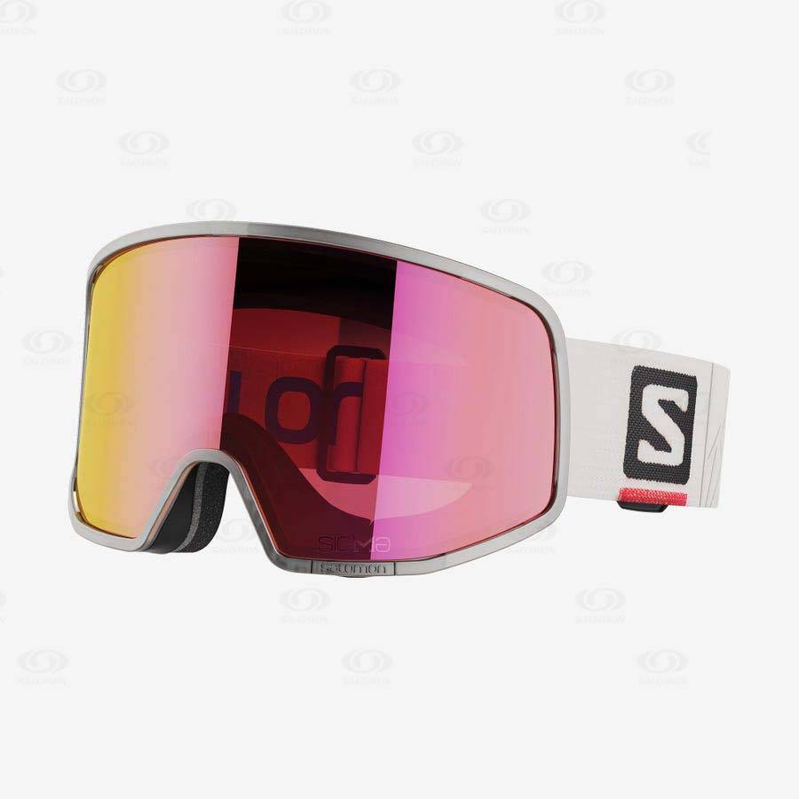 White Men\'s Salomon LO FI SIGMA Goggles | USA-S1576