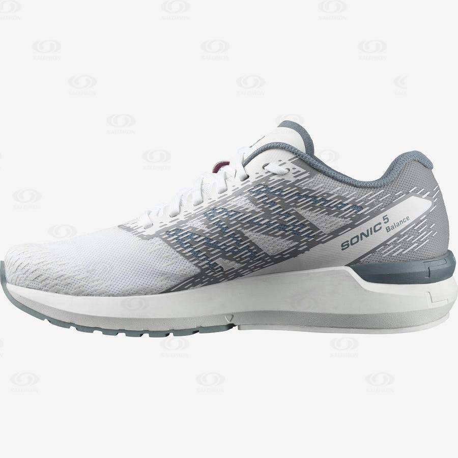 White Men's Salomon SONIC 5 BALANCE Running Shoes | USA-S2409