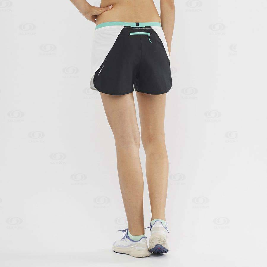 White Women's Salomon CROSS 2IN1 Shorts | USA-O1012