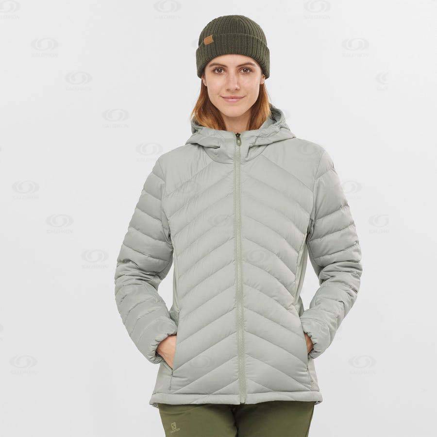 White Women's Salomon ESSENTIAL XWARM DOWN Insulated Jackets | USA-O1721