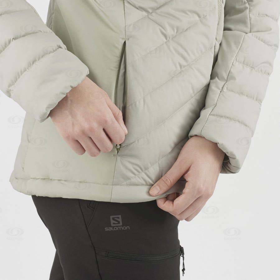 White Women's Salomon ESSENTIAL XWARM DOWN Insulated Jackets | USA-O1721