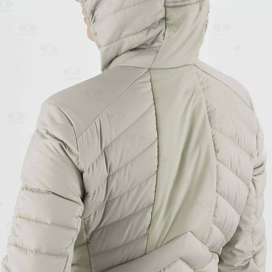 White Women's Salomon ESSENTIAL XWARM DOWN Insulated Jackets | USA-O1721