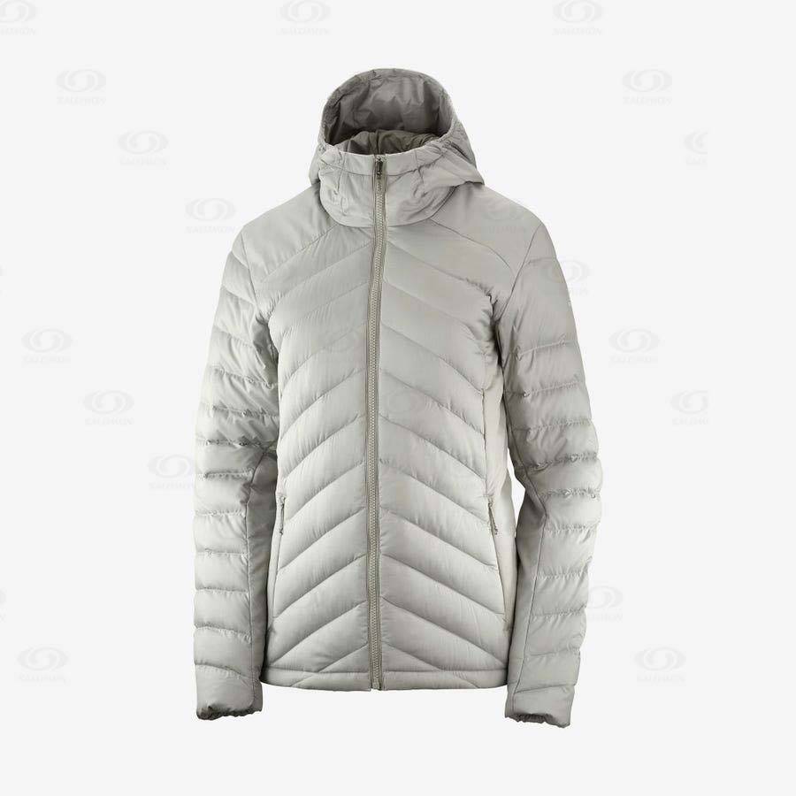 White Women\'s Salomon ESSENTIAL XWARM DOWN Insulated Jackets | USA-O1721