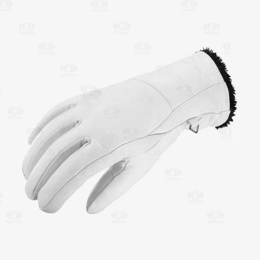 White Women\'s Salomon NATIVE Gloves | USA-S2402