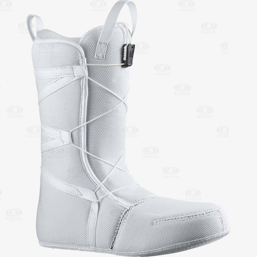 White Women's Salomon PEARL BOA WHITE Ski Boots | USA-O1663