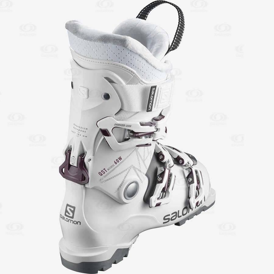 White Women's Salomon QST ACCESS 60 Ski Boots | USA-N2478