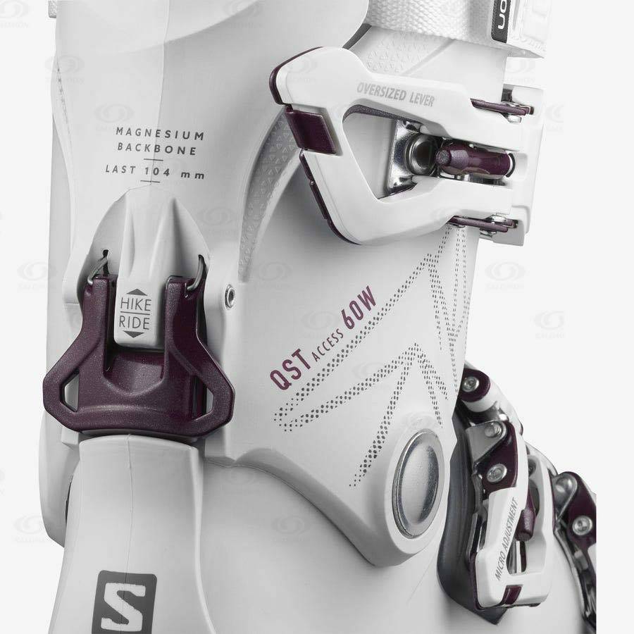 White Women's Salomon QST ACCESS 60 Ski Boots | USA-N2478