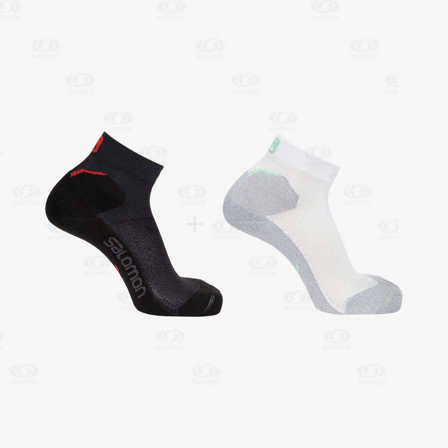 White Women's Salomon SPEEDCROSS ANKLE 2-PACK Socks | USA-W2290