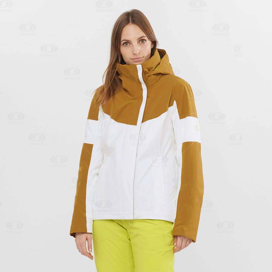 White Women's Salomon SPEED Insulated Jackets | USA-S2206