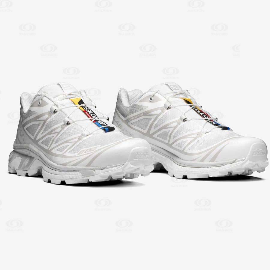 White Women's Salomon XT-6 Sneakers | USA-O1278