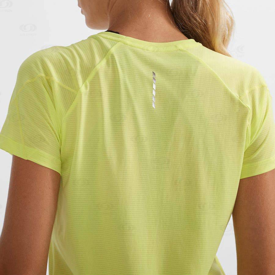 Ye Women's Salomon CROSS RUN T Shirts | USA-M2595