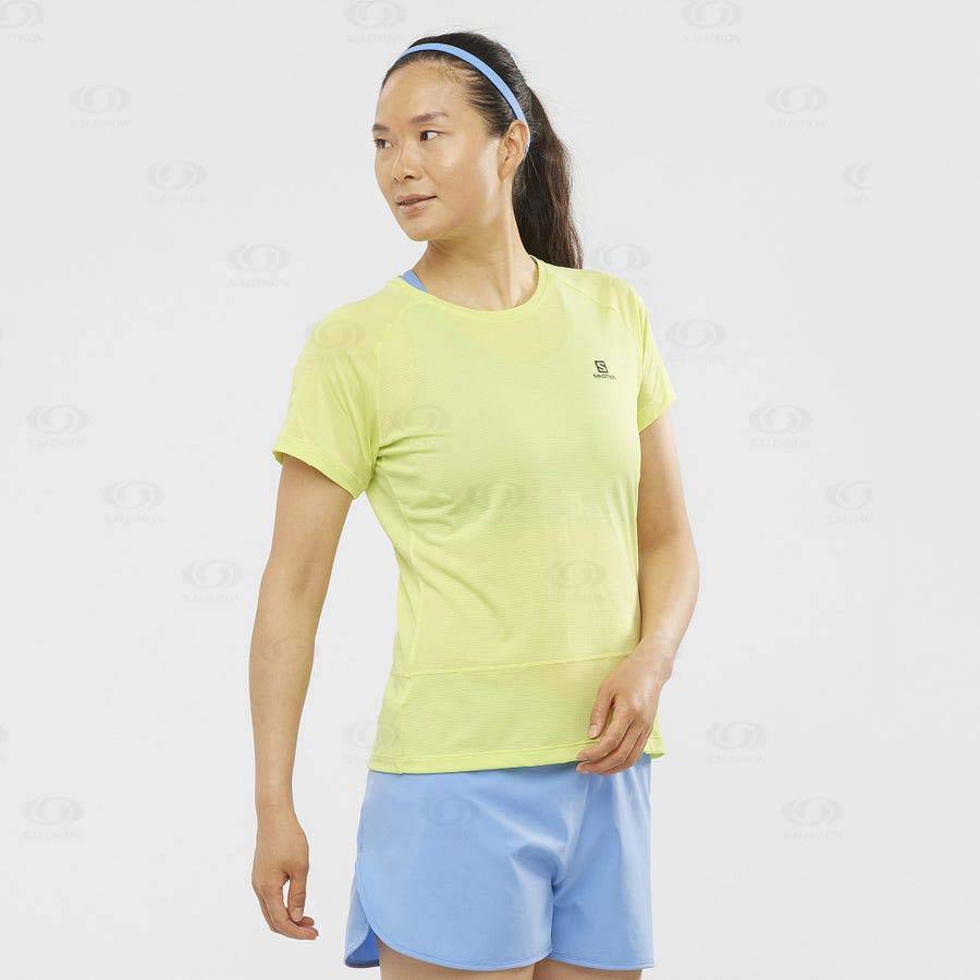 Ye Women's Salomon CROSS RUN T Shirts | USA-M2595