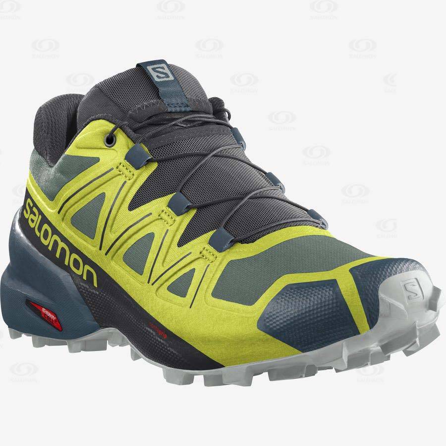 Yellow / Black Men's Salomon SPEEDCROSS 5 Trail Running Shoes | USA-M1174