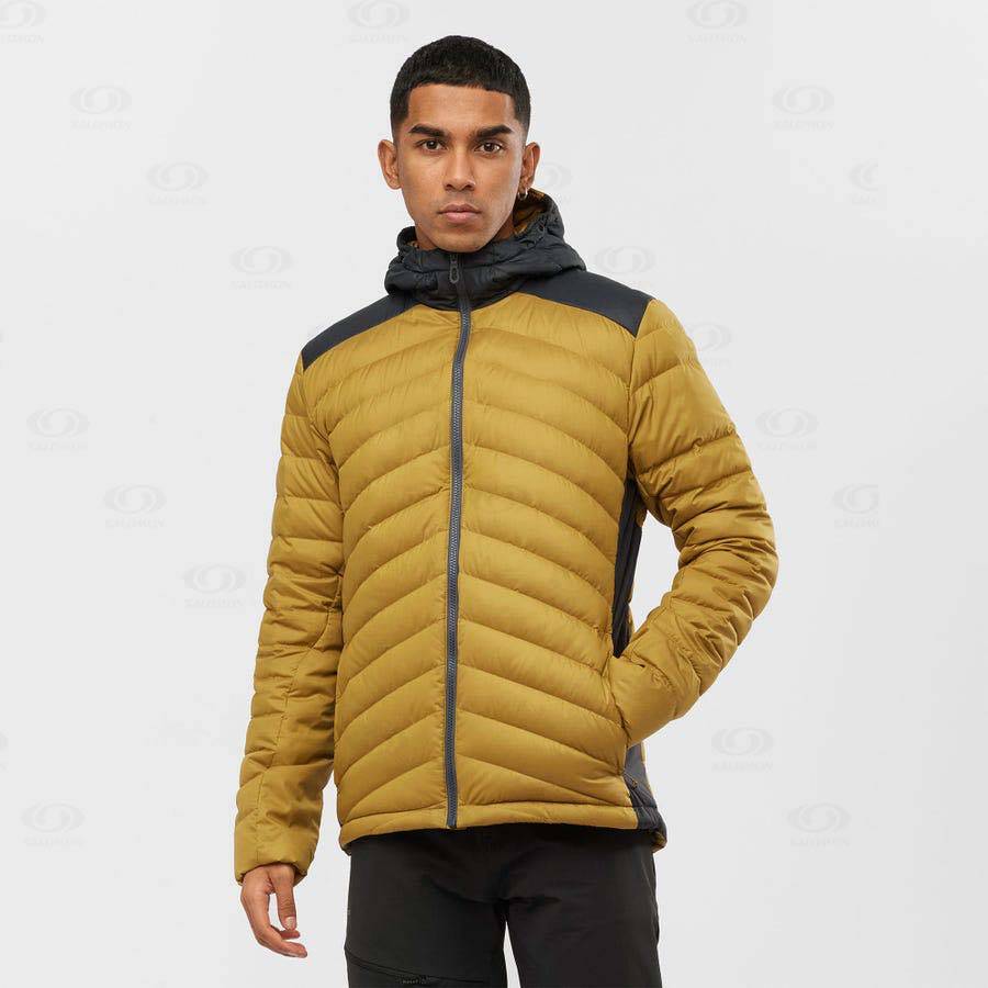 Yellow Men's Salomon ESSENTIAL XWARM DOWN Insulated Jackets | USA-L1459