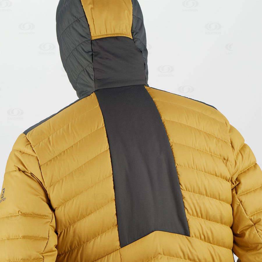 Yellow Men's Salomon ESSENTIAL XWARM DOWN Insulated Jackets | USA-L1459