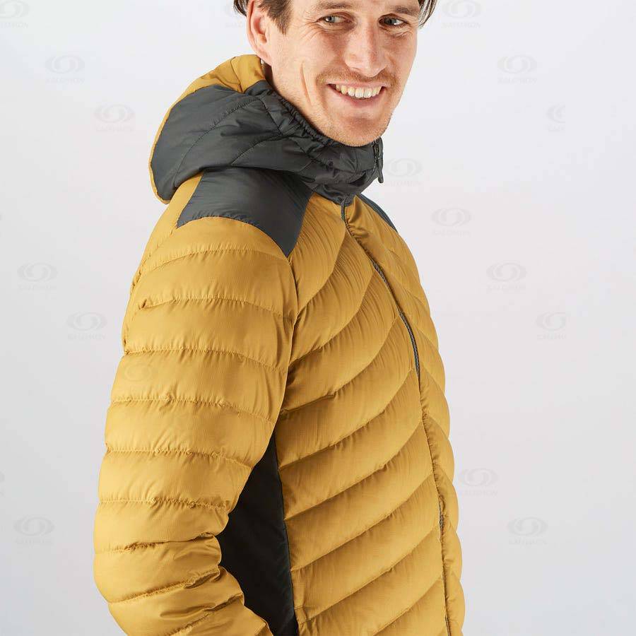 Yellow Men's Salomon ESSENTIAL XWARM DOWN Insulated Jackets | USA-L1459