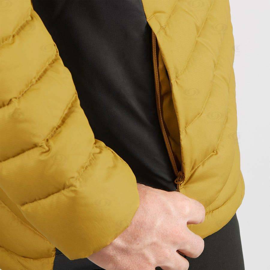 Yellow Men's Salomon ESSENTIAL XWARM DOWN Insulated Jackets | USA-L1459