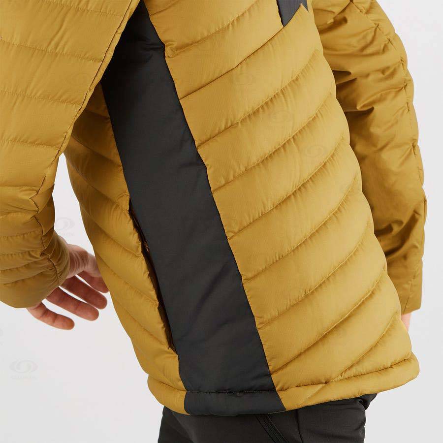 Yellow Men's Salomon ESSENTIAL XWARM DOWN Insulated Jackets | USA-L1459