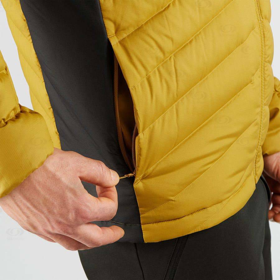 Yellow Men's Salomon ESSENTIAL XWARM DOWN Insulated Jackets | USA-O2183