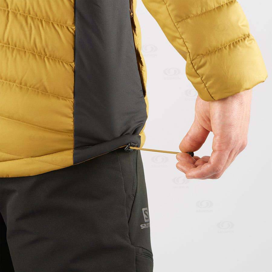 Yellow Men's Salomon ESSENTIAL XWARM DOWN Insulated Jackets | USA-O2183