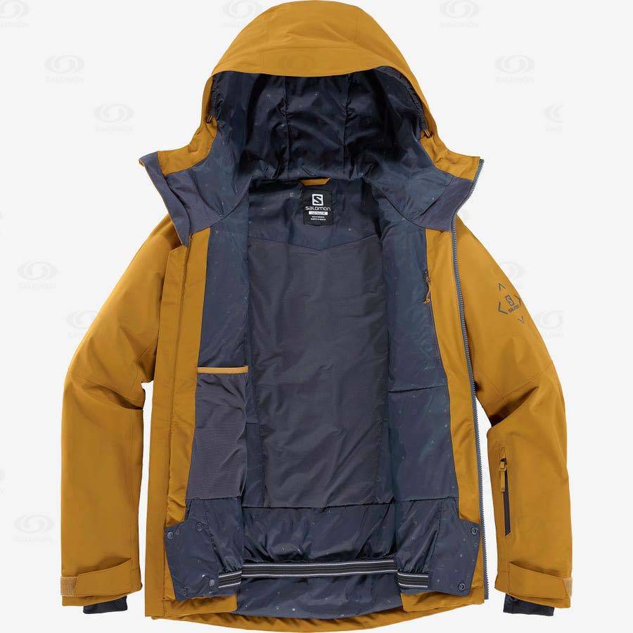 Yellow Men's Salomon HIGHLAND Insulated Jackets | USA-O1705