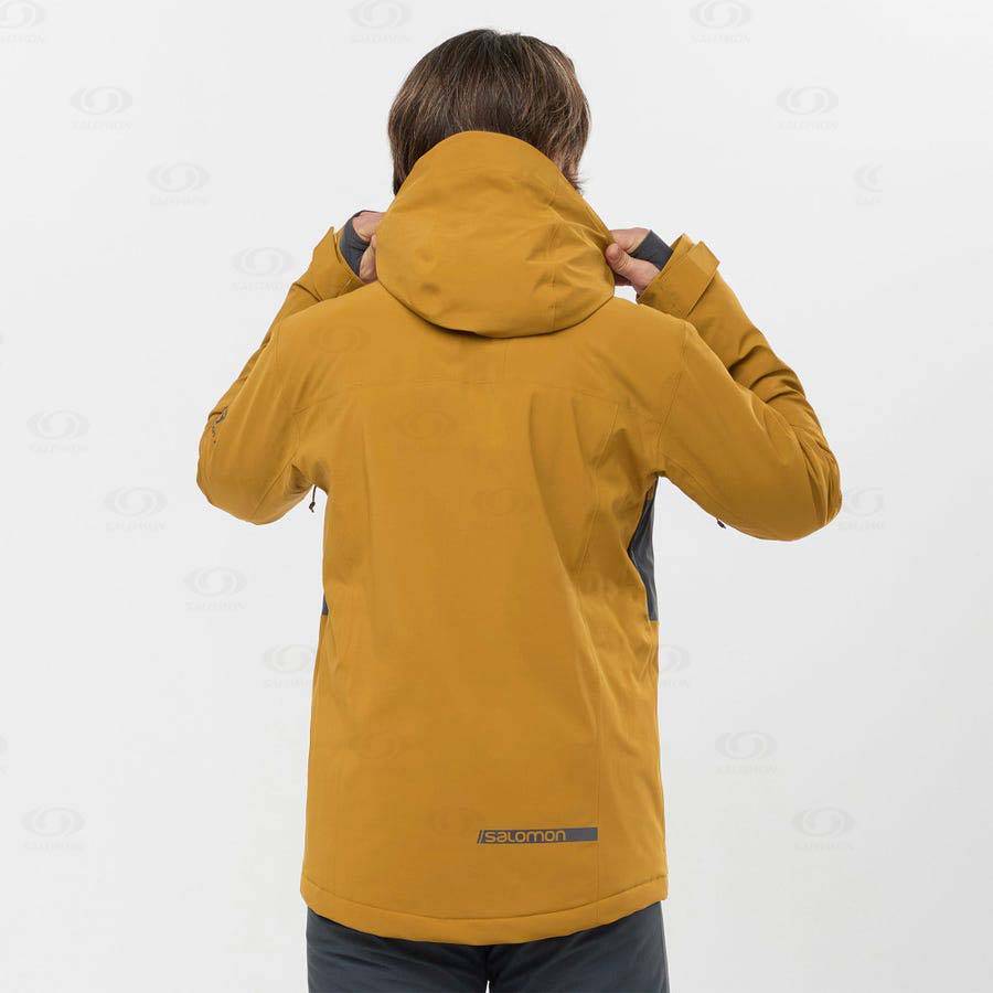 Yellow Men's Salomon HIGHLAND Insulated Jackets | USA-O1705