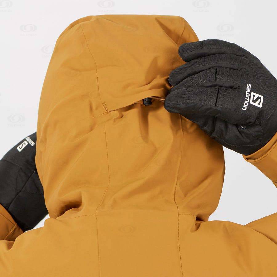 Yellow Men's Salomon HIGHLAND Insulated Jackets | USA-O1705