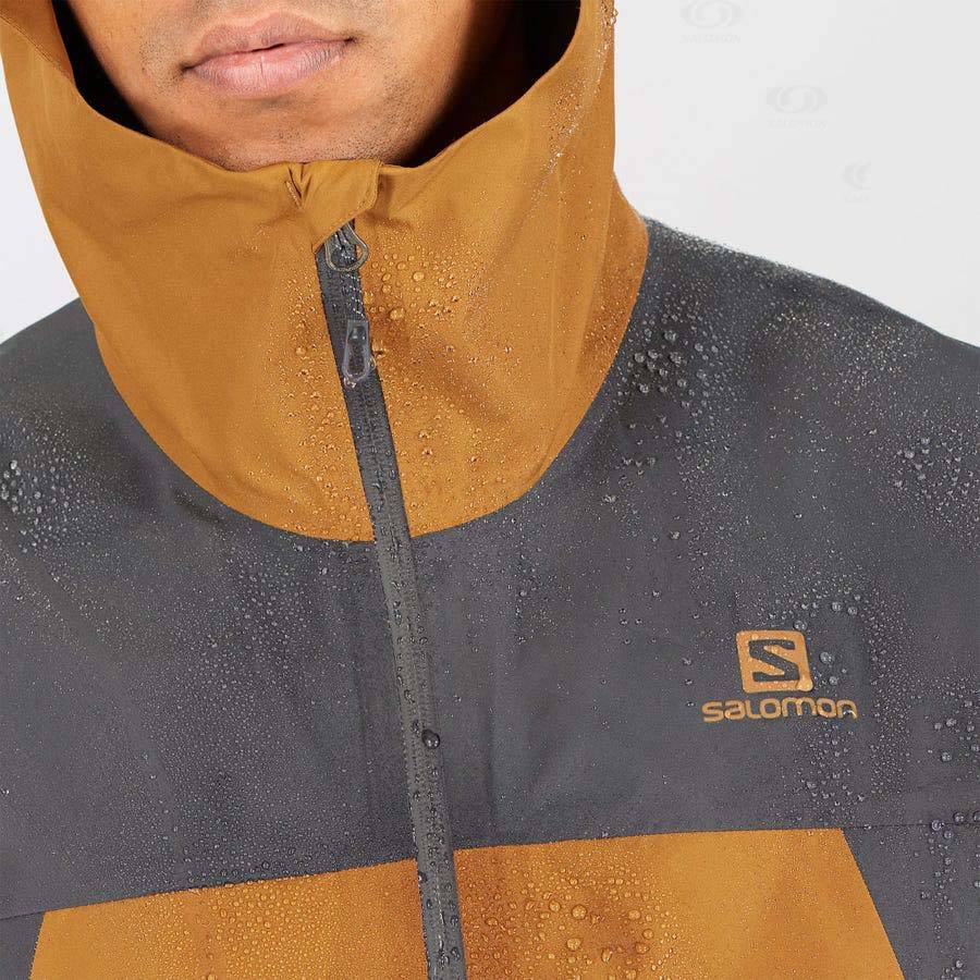 Yellow Men's Salomon OUTLINE GORE-TEX 2.5 LAYERS Waterproof Jackets | USA-A2396