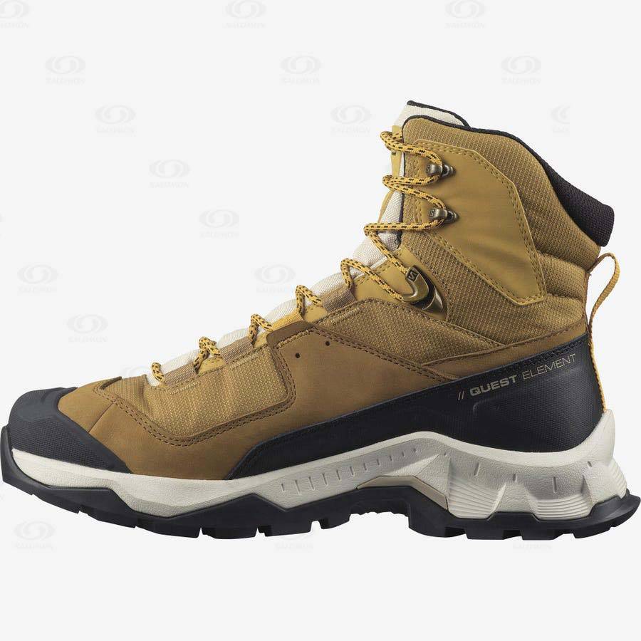 Yellow Men's Salomon QUEST ELEMENT GORE-TEX Hiking Boots | USA-M2406