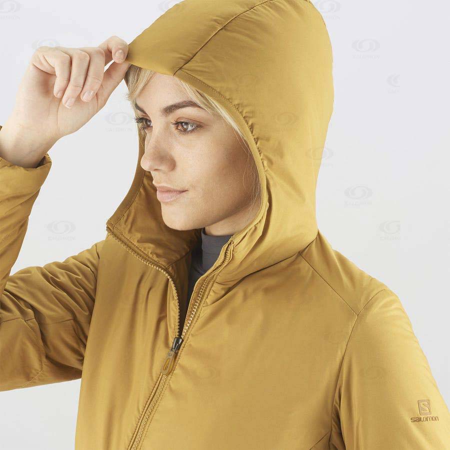 Yellow Women's Salomon OUTRACK INSULATED Insulated Jackets | USA-L2516